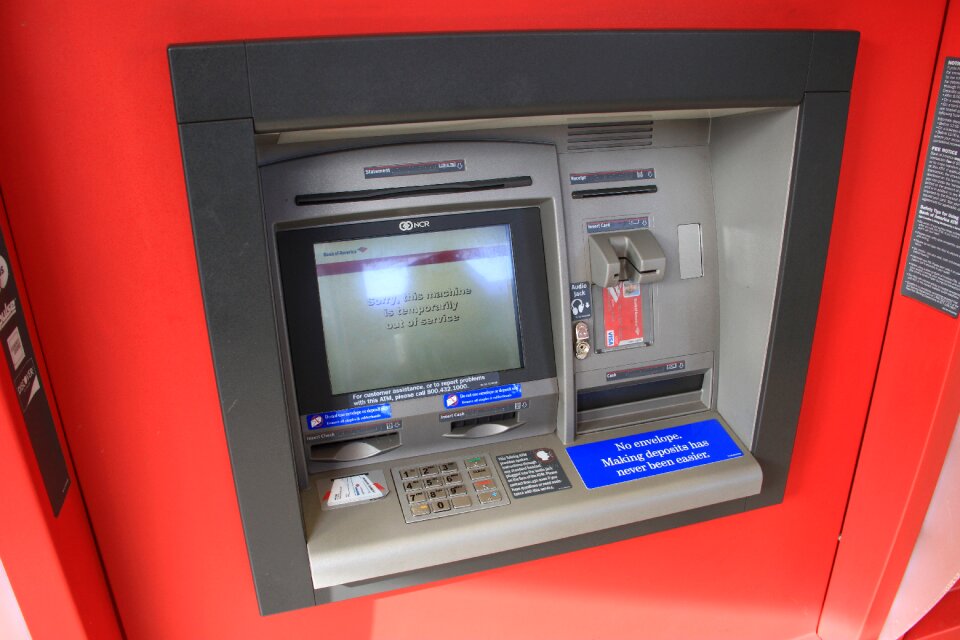 Bank machine terminal