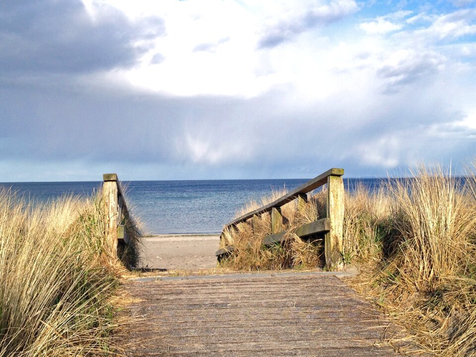 Beach access to the beach baltic sea