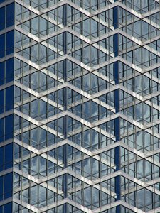 Downtown office buildings glass facade