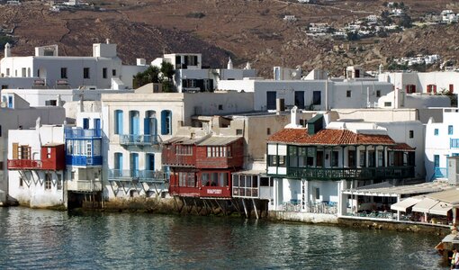 Cyclades greek island houses