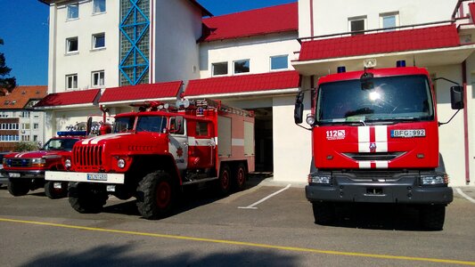 Emergency firefighter fire photo