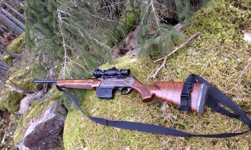Rifle semi automatic brown