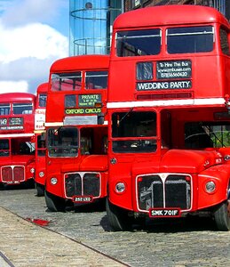 Touring bus red transport photo