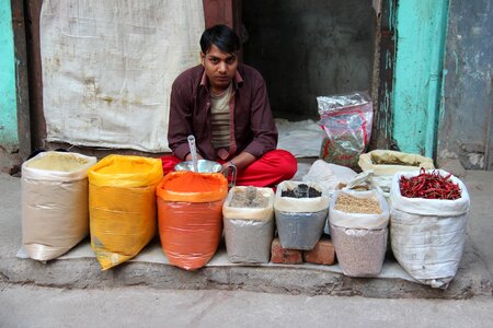 India delhi market photo