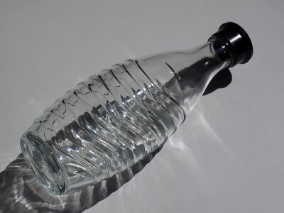 Glass bottle start waterspout photo