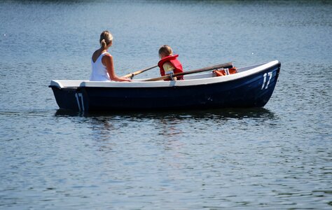 Fun lake woman