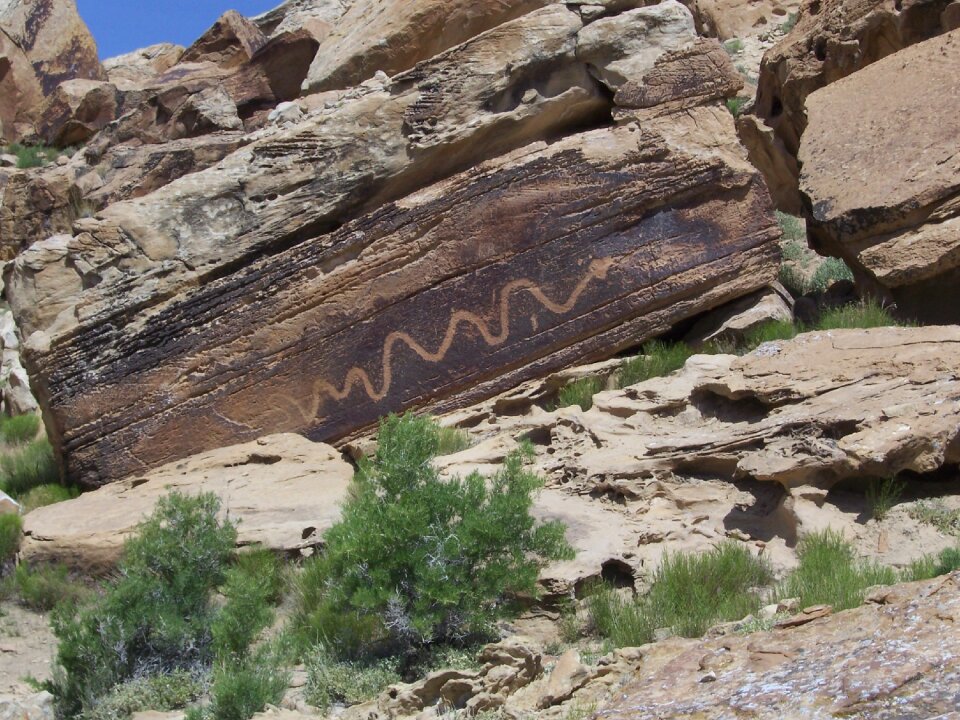 Petroglyphs rocks boulders