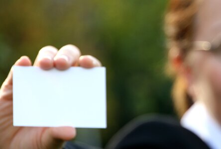 Business card contact business