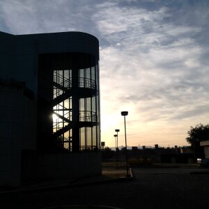 Dawn stairs building