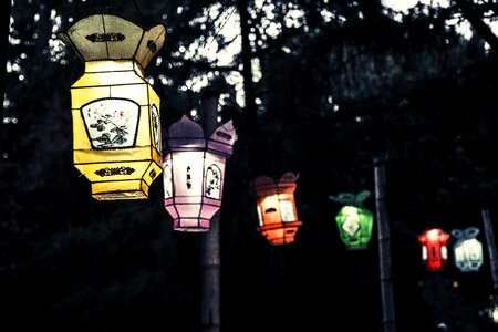 Chinese lanterns decorations asian photo