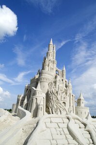 Sand sculpture sand building