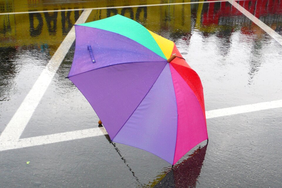 Rainy summer rain wet