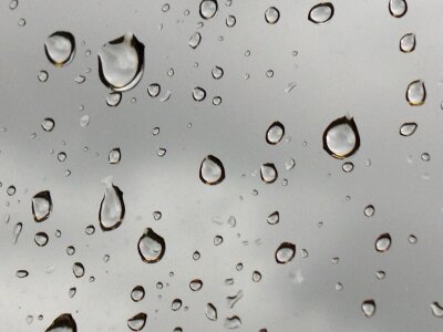 Glass raindrop wet