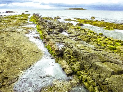 Stone beach sand photo