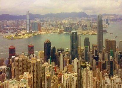 Hong kong city skyscraper