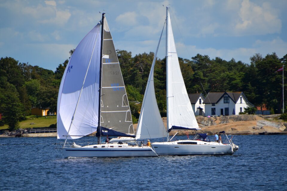 Sail boat sea norway