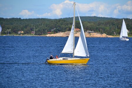 Sail boat sea norway photo