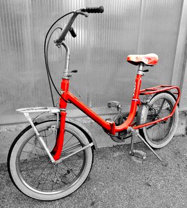 Vintage wheels saddle photo