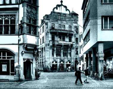 Road houses magnificent buildings photo