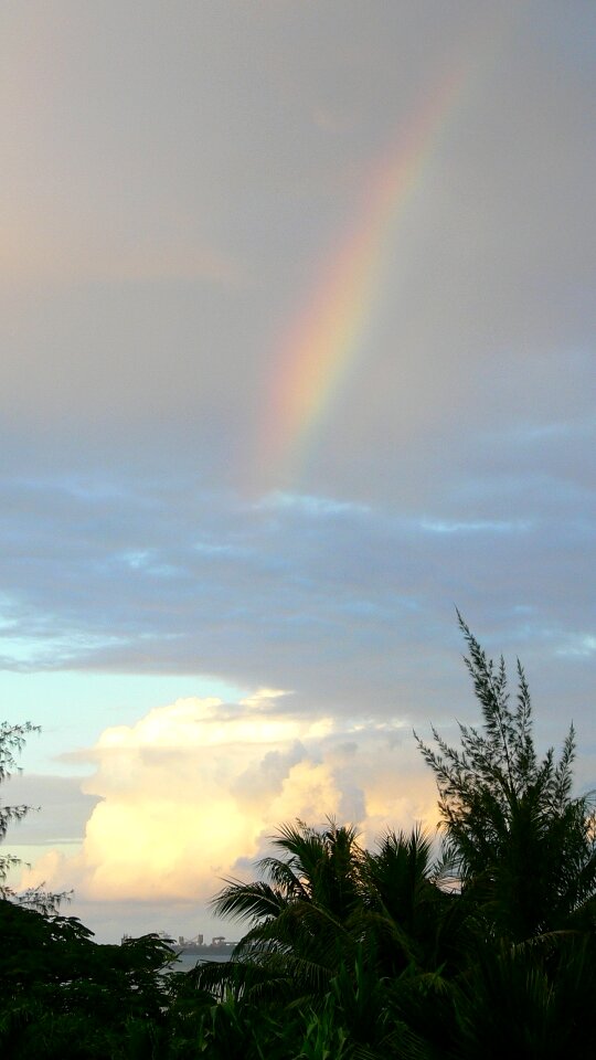 Atmosphere cumulus rainbow colors