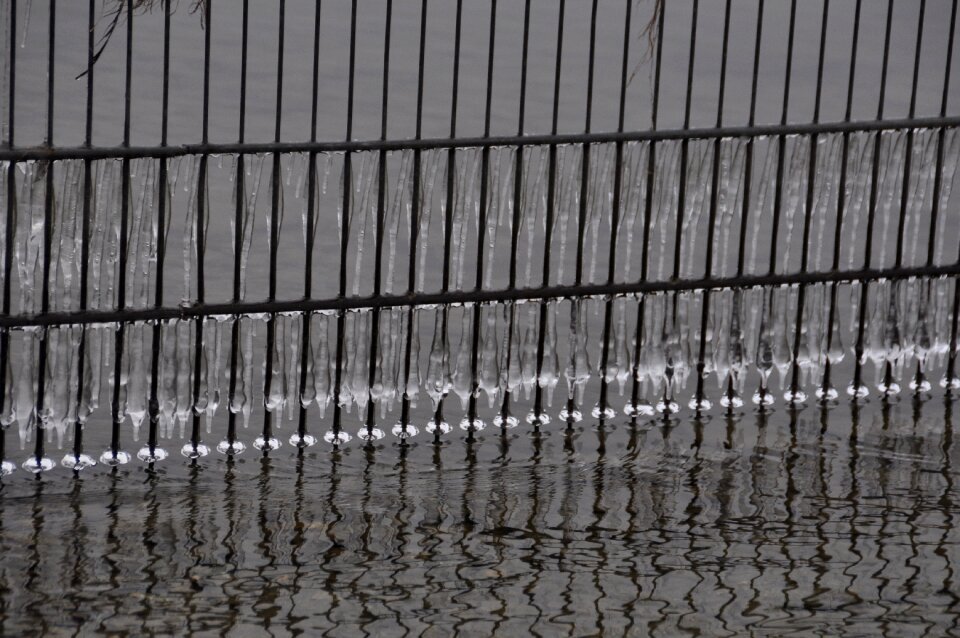 Droplets water frozen