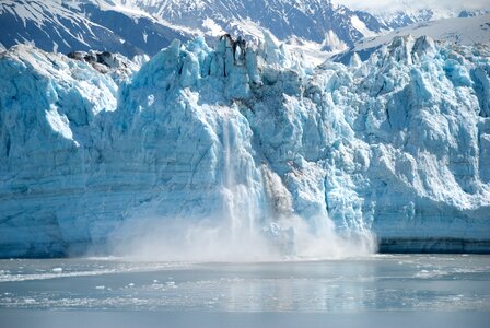 Glacier ice calving photo