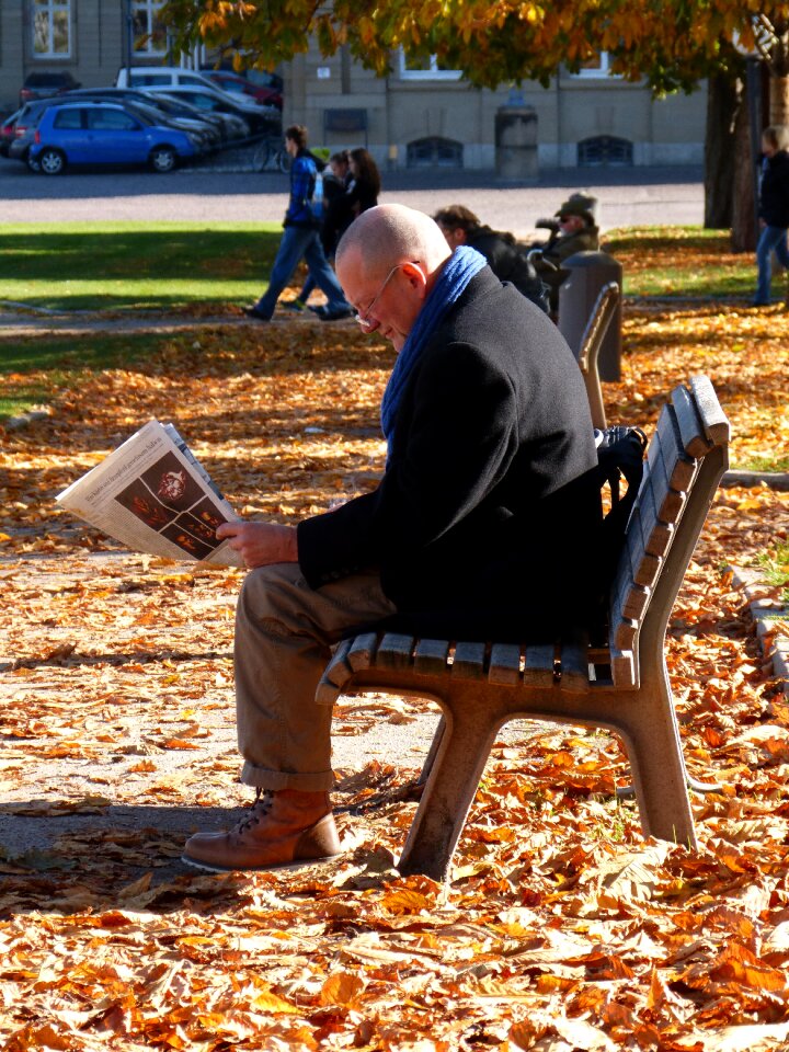 Read newspaper park