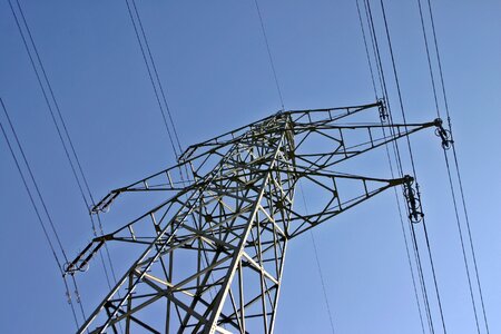 Power poles electricity high voltage photo
