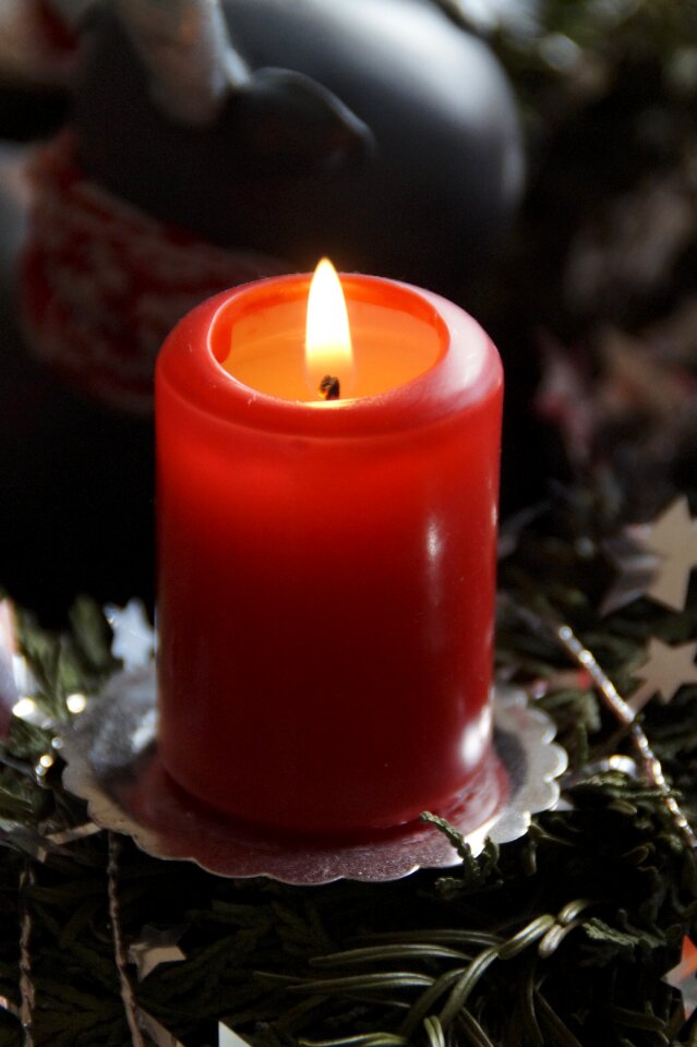 Light red flame