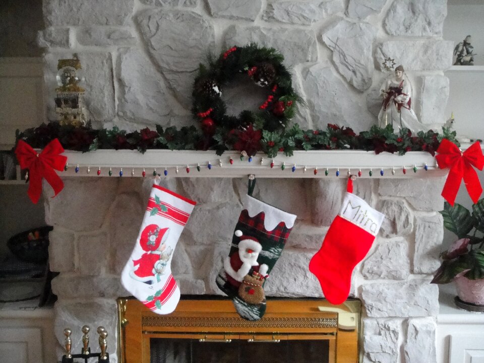 Xmas seasonal fireplace