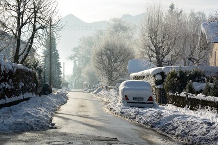 Wintry white snowy photo