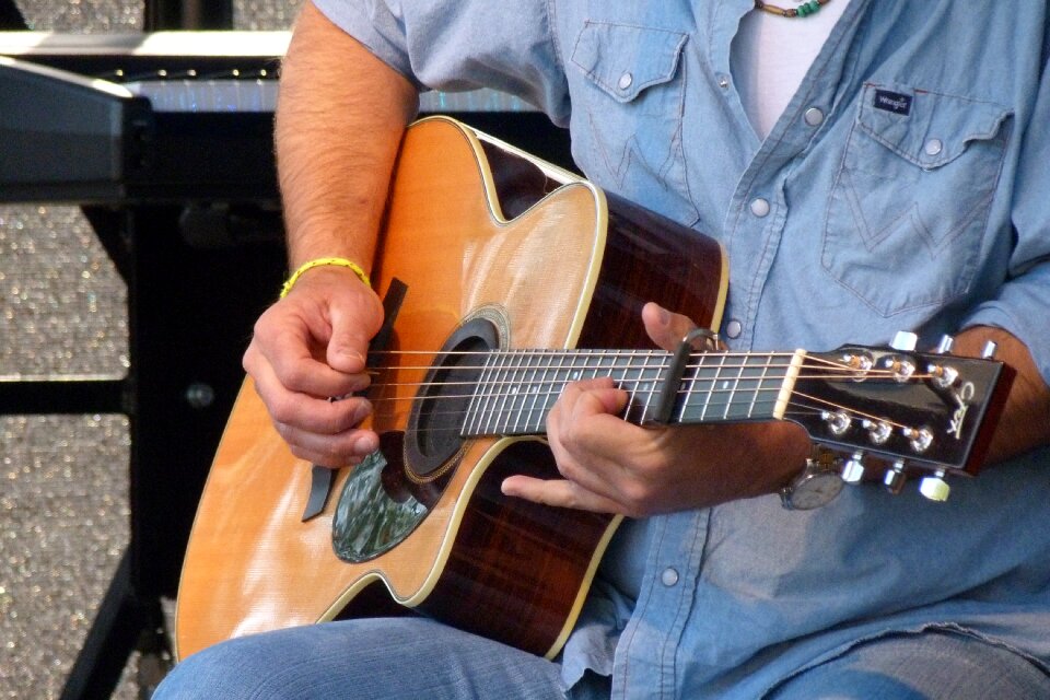Play guitar acoustic guitar musician