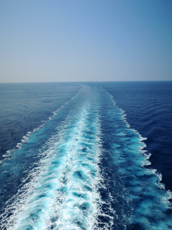 Blue boat cruise
