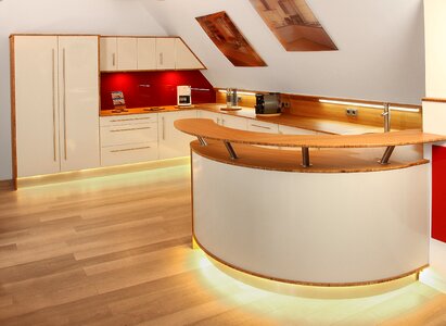 Kitchen countertop interior design eat-in kitchen