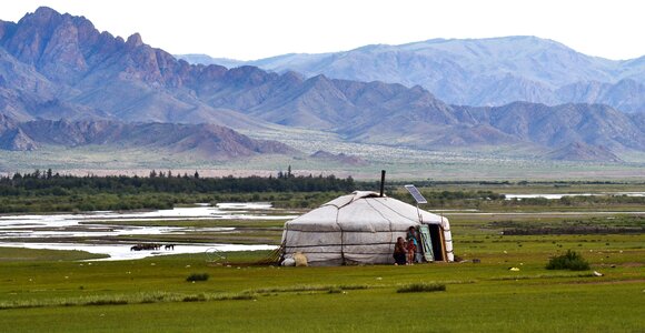 Mongolia steppe altai photo