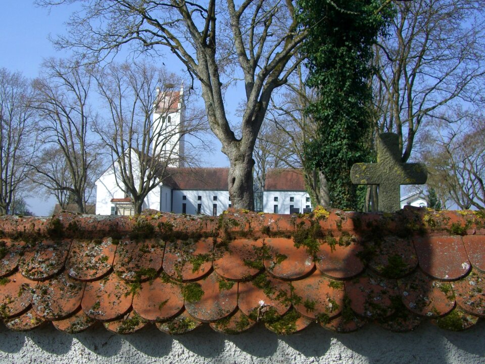 Cross stone cross roofing photo