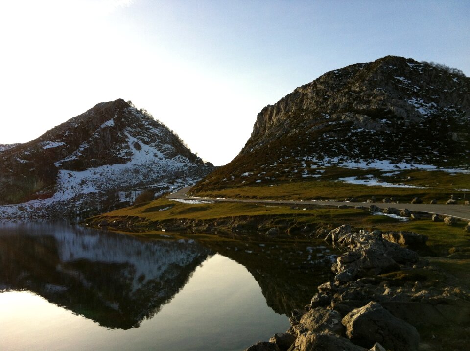 Winter mountains nature