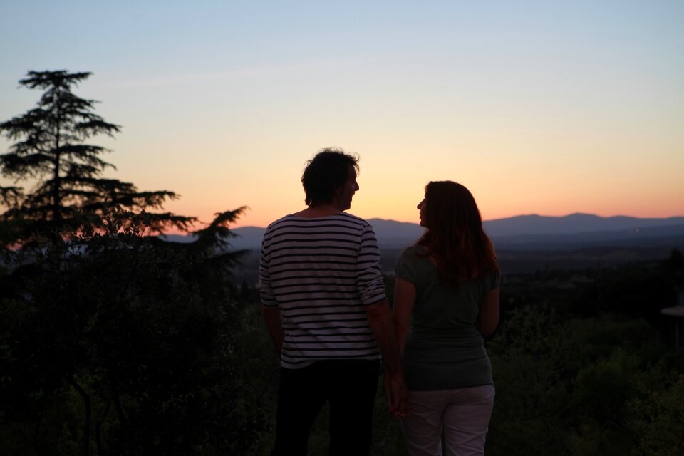 Friendship watching sunset feelings