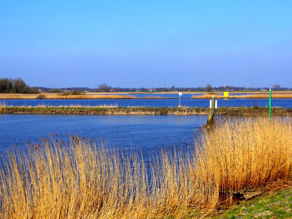Clouds wetland lake
