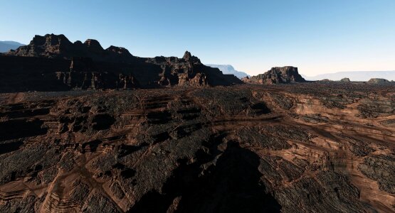 Mountains digital art nature