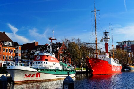 Lifeboat fire ship idyllic photo