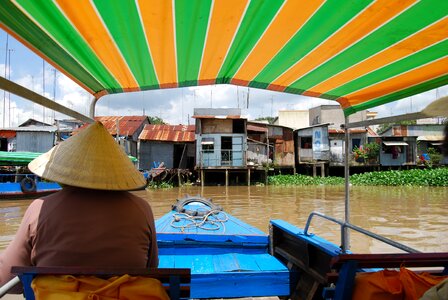 Boat trip river mekong delta