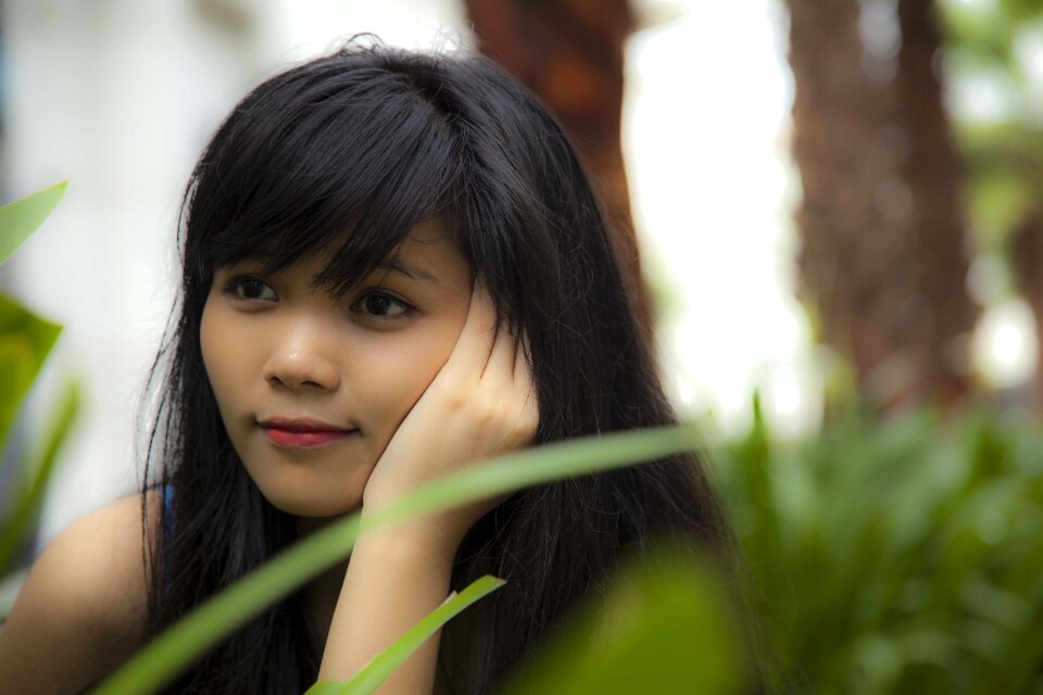 Model woman head