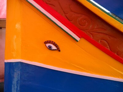 Colorful fishing boat wooden boat photo