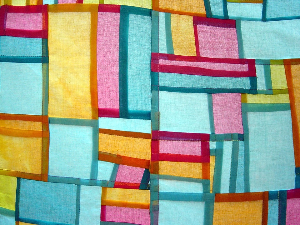 Geometric abstract blue