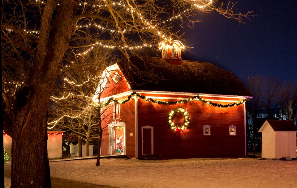 Red house town festive