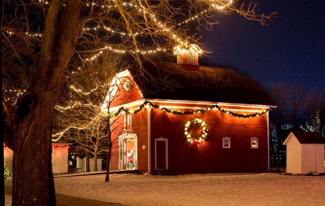 Red house town festive photo