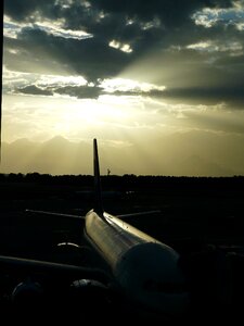 Departure sunset mountains