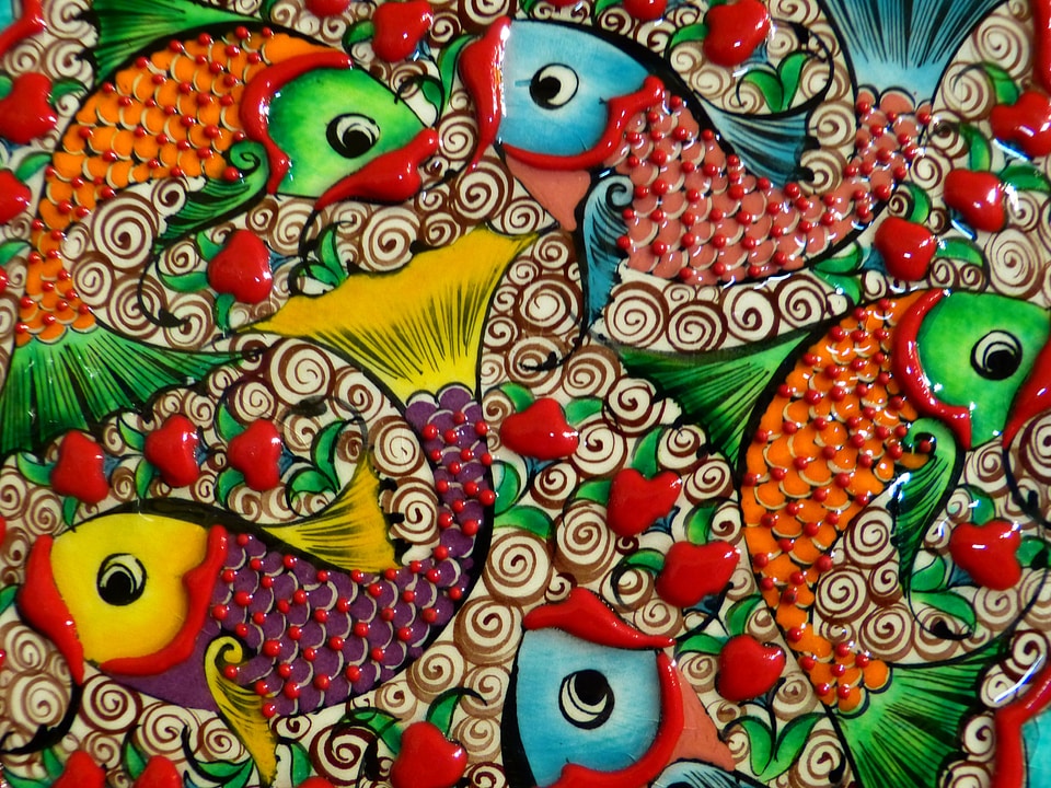 Ceramic color animals