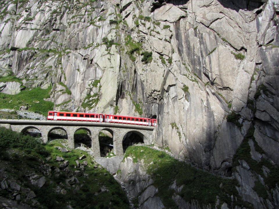 Alpine pass train